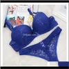 Set di reggiseni Lace Drill Women Push Up Set di biancheria intima Reggiseno perizoma 34 36 38 40 Cd Cup per donna Z1 N4Wqp 0Euch