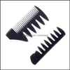 Szczotki do włosów Pielęgnacja narzędzia do stylizacji Produkty 2 sztuk Dwustronny grzebień Delikatny Modelowanie tekstury Włożona głowica oleju dla mężczyzn Mężczyzna ręka Szeroki ząb