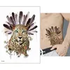 Animales salvajes tatuaje temporal Bady Art Flash tatuajes pegatina lindo leopardo Animal patrón impermeable falso tatuaje mujeres hombres pintura DIY