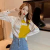 Primavera Vintage Coreano Chiffon Camisa Elegante Escritório Senhora Blusa Manga Longa Moda Mulheres Top e Blusa Tops Blusas 8553 50 210527