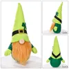 Party Supplies St. Patrick's Day Green Gnome Plush Doll Faceless Clover Gnomes Dolls Irish Day home Decor Saint Patricks Gifts For Kids