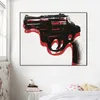 Streszczenie malarstwo pistolet 2018 Andy Warhol Wall Art Zdjęcia do salonu popowe odbitki na płótnie i plakaty dekoracje pokoju bezfrackie 194p
