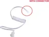 2-piece transparent acoustic tube replacement, suitable for two-way radio headphones, headphones (with connector 2 in)