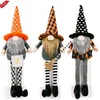 Fournitures de fête Halloween Décorations Gnomes Poupée En Peluche À La Main Tomte Suédois À Longues Jambes Nain Table Ornements Enfants Cadeaux