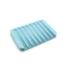 NEW Anti-skid Soap Dish Silicone Soap Holder Tray Storage Soap Rack Plate Box Bath Shower Container Bathroom Accessories 2073 V2