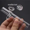 Mini Glass Handrör Snowflake Bowl Dry Herb Star Screen Perc Rökning Tobak Steamroller Rör för rökning DAB Tools DHL Gratis