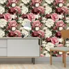 Väggklistermärken Bläckblommor och gröna växter Serie Seamless Wallpaper Living Room Bakgrund Renovering Klistermärke Dekor RW081-100