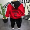 Spring Autumn Children Boys Clothing Sets 3pcs Jacket Coat+ Shirt+pants Toddler Baby Kids Hooded Clothes Suits 2 3 8 Years Old 211011