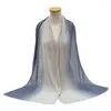 2021 popular scarf shawl muslim scarf women long Pearl chiffon hand-painted pleated hijab