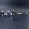 Diamond Cut Eyeglasses Frame Clear Carter Rimless Eye Glasses Frame For Men And Women Luxury Spectacles Oculos Ee Gau