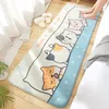 Tapis de sol Long, tapis de chevet, Super doux et confortable, pied en velours d'agneau, antidérapant, absorbant, pour porte de salle de bain, chambre à coucher, 220301