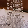 Decorações de festa 66 ft cristal guirlanda fios 14mm claro acrílico vidro octogonal grânulos Corrente de casamento Centerpieces manzanita árvore pendurado decoração