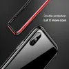 Aluminium Alloy Metal Case For X Luxury Shock Free Bumper Cover för iPhone X10S Dubbel Anti Knock Frame Fodral