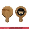 Creative Bamboo Wooden Bottle Opener With Handle Coaster Fridge Magnet Decoration Beer Bottle Opener 4937 Q2