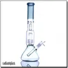 Hookah Glass water bongs combs "Blue Enchantress" Spring Percolator bong freehand sketching water-pipe