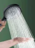 High Pressure Shower Head Black Baking Paint Bathroom Water Saving Rainfall Hand Hold 3 Water Outlet Modes Shower Spray Nozzle H1209