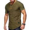 Tops Casual Mens Camiseta Redondo Pescoço Manga Curta Masculina Tees Verão Moda Males Teeshirts Cor Sólida Slim Fit T-shirts