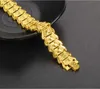 maglia da uomo in oro 24k con motivo a drago, bracciali a catena NJGB123 bracciale placcato in oro giallo da uomo regalo di nozze di moda