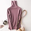 Kobiety Swetry Jesień Winter Topy Koreańskie Szczupłe Kobiety Sweter Dzianiny Sweter Jumper Solid Color Turtleneck Ciepłe Pull Kobieta