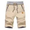 Pantalones cortos de algodón y lino de verano de marca C para hombre