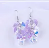 Cristais de Baffin de Swarovski Boho Borla Beads Coloridos Gota Brincos Para As Mulheres Prata Cor Pendientes Acessórios Party