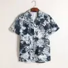 Summer Men T-Shirts designer Women Casual Printed T Shirts Button Lapel Cardigan Short Sleeve Oversized Shirt Blouses tops brand designer design loose top size M-XXL