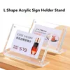 90*60mm Magnetic Slant Back Acrylic Sign Holder Display Frame Desk Label Card Stand Shelf Talker