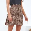 Skirts Sexy Leopard Print Ruffled Women's Skirt Girls' Fashion Lace A-line All-match Casual Short Skirt#g30