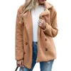 S-5XL cor sólida mulheres inverno primavera solta casaco quente de alta qualidade botão jaqueta feminino casual vestes femme 2021 casaco de pele mulheres