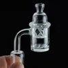 Fumo de fundo grosso Banger de quartzo prego + terp tigela de pérola + tampa de carboidrato OD: 25mm tubos de água Dab Rigs petrolíferos de vidro BONG BONGS 698