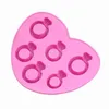 Bar Ice Cubes Moulds Kitchen Chocolate Candy Silicone Baking Mould Diamond Ring Shape Cake Decoration Molds Handmade Soap Mold BH5997 WLY
