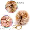 Keychains 26Pcs Pom Poms Faux Fur Balls Keychain Fluffy With Hooks For Bag Accessories Smal22