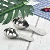 Flatware Kawowe łyżki 304 Łyżka ze stali nierdzewnej Mleko Proszek Spacerowanie ze skalą Pomiar Spoon Narzędzia kuchenne T2I51864