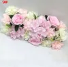 Arctifial Arc Flower Row Row Runner Centerpieces String pour la décoration de fleurs de la route de mariage