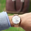 Relógio para homens CRRJU Top Marca Luxo Casual Rose Gold Quartz Men's Relógio de Aço Inoxidável Cara Ultra Fino Clock Masculino Relogio 210517