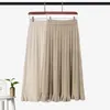 Women's plus Size Knitted Skirt Autumn Winter All-match Slim Mid-Length Ruffles Pleated Casual womens 210420