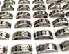 Band Rings 30pcs Top Quality Men's Skull Rings Stainless Steel 316L Gothic Biker Ring Comfort-fit rings Wholesale Jewelry Lot