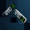 Electronic LED Digital Large Display Morning Alarm Clock Music Brightness USB 220329