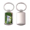 DIY Sublimation Blank Heart Keychains Thermal Transter Round Rectangle Photo Frame designer keychain for woman man key rings Silver Lovers Keychains Jewelry Gift