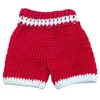 0-3month Baby Crochet Photography Props Shoot Newborn Photo Cool Boy Costumes Infant Pants Clothing Set 2524 Q2
