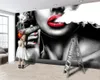 Aangepaste karakter 3d behang roken sexy schoonheid romantische mooie karakters sfeervolle interieur decoratie wallpapers280d