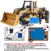 E5 de controle remoto Tractor Shovel Toy, carro elétrico/RC, Bulldozer, 2,4g de engenharia de 5 canais, com luzes sonoras de simulação, presente de aniversário de Natal, useuu