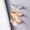 Anello a cuore da donna con timbro Argento Oro Rosa Carino Lettera Anelli per dito Regalo per amore Fidanzata Accessori per gioielli di moda271T