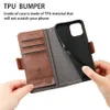 Phone Cases For Samsung For iPhone Card Wallet Flip Holster Fall Protection Cover Leather Magnetic Flip Bucklet Foldable Bracket 6 Colors High Quality