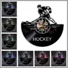 Orologi da parete I giocatori di hockey firmano bastoni e dischi da record Orologio Club Team Logo Art Watch Fan Gift