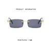 Designer Brand Fashion Occhiali da sole Luxury Outdoor Summer carti occhiali occhiali da sole quadrati montature per occhiali Donna Ultimi uomini Parasole Head Composite Metal Rimless Op