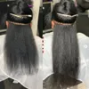 High Quality Bulk Human Hair Bundles Kinky Straight Braiding 14-28 inch Natural Black Color 100% Remi ALI MAGIC factory Outlet