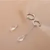 Clipe de orelha geométrica de pingente de metal pendente de cor brinco sem piercing pingente de tassel para mulheres meninas festa jóias