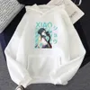 Spel Genshin Impact Xiao Print Hoodies Trendiga Män Kvinnor Sweatshirts harajuku Unisex Pullovers Kangaroo Plus Storlek Streetwear Toppar Y0901