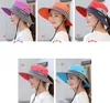 Открытый Sunshade Hats Fisherman Hat Lady Solussable Sun Cap Summer Регулируемые складные Cycling Caps CCF6014